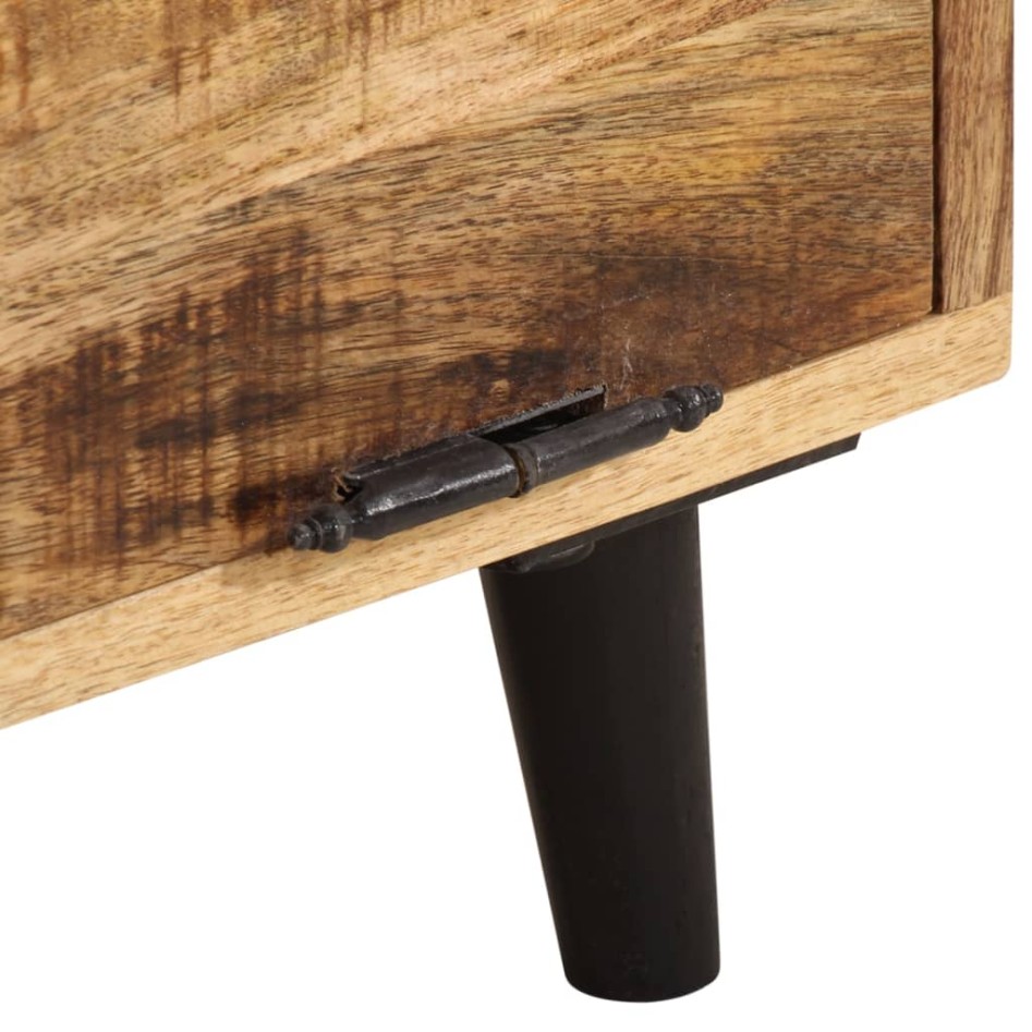 Banco zapatero madera maciza de mango 80x30x45