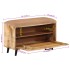 Banco zapatero madera maciza de mango 80x30x45