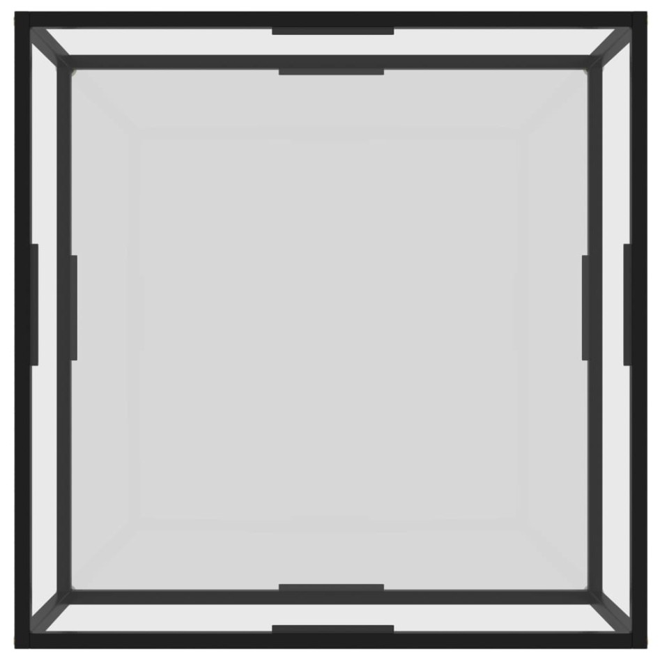 Mesa de centro vidrio templado transparente 80x80x35