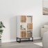 Aparador alto madera contrachapada blanco 70x35x125