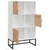 Aparador alto madera contrachapada blanco 70x35x125