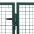 Puerta de jardín de acero verde 350x100