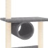 Rascador para gatos con postes de sisal gris oscuro 279