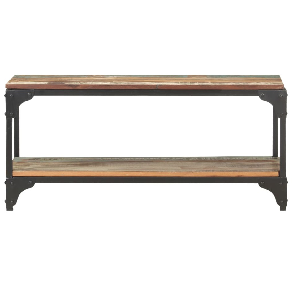 Mesa de centro de madera maciza reciclada 90x30x40