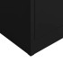 Armario de taquilla de acero negro 90x40x180