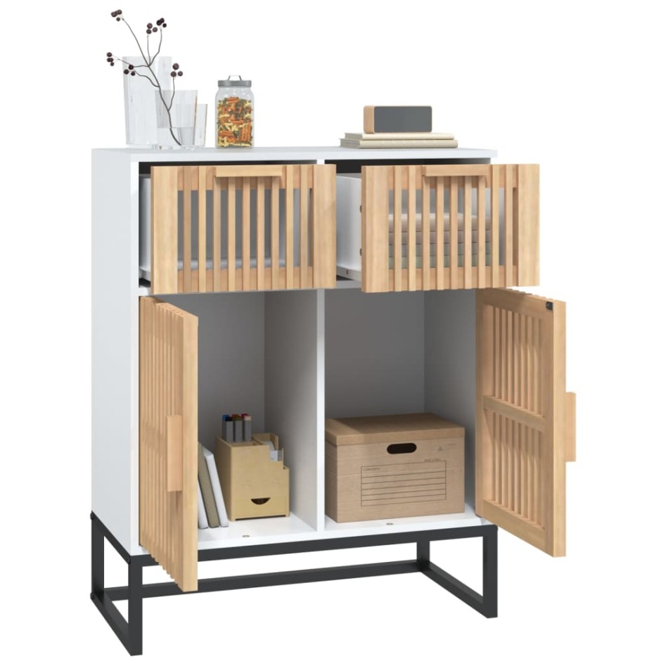 Aparador de madera contrachapada blanco 60x30x75