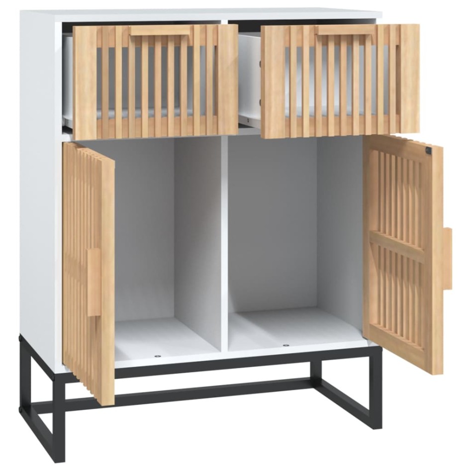 Aparador de madera contrachapada blanco 60x30x75