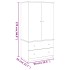 Armario ALTA madera maciza de pino blanco 90x55x170