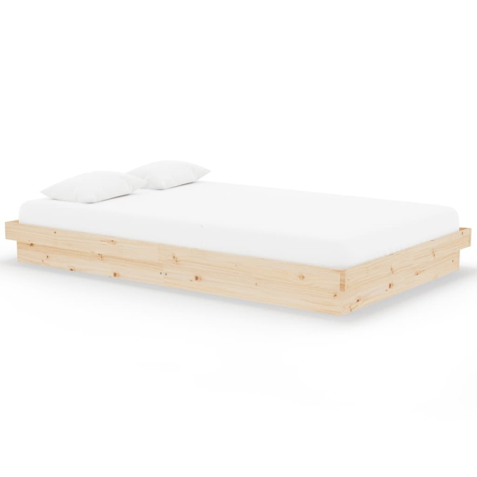 Estructura de cama madera maciza 120x200