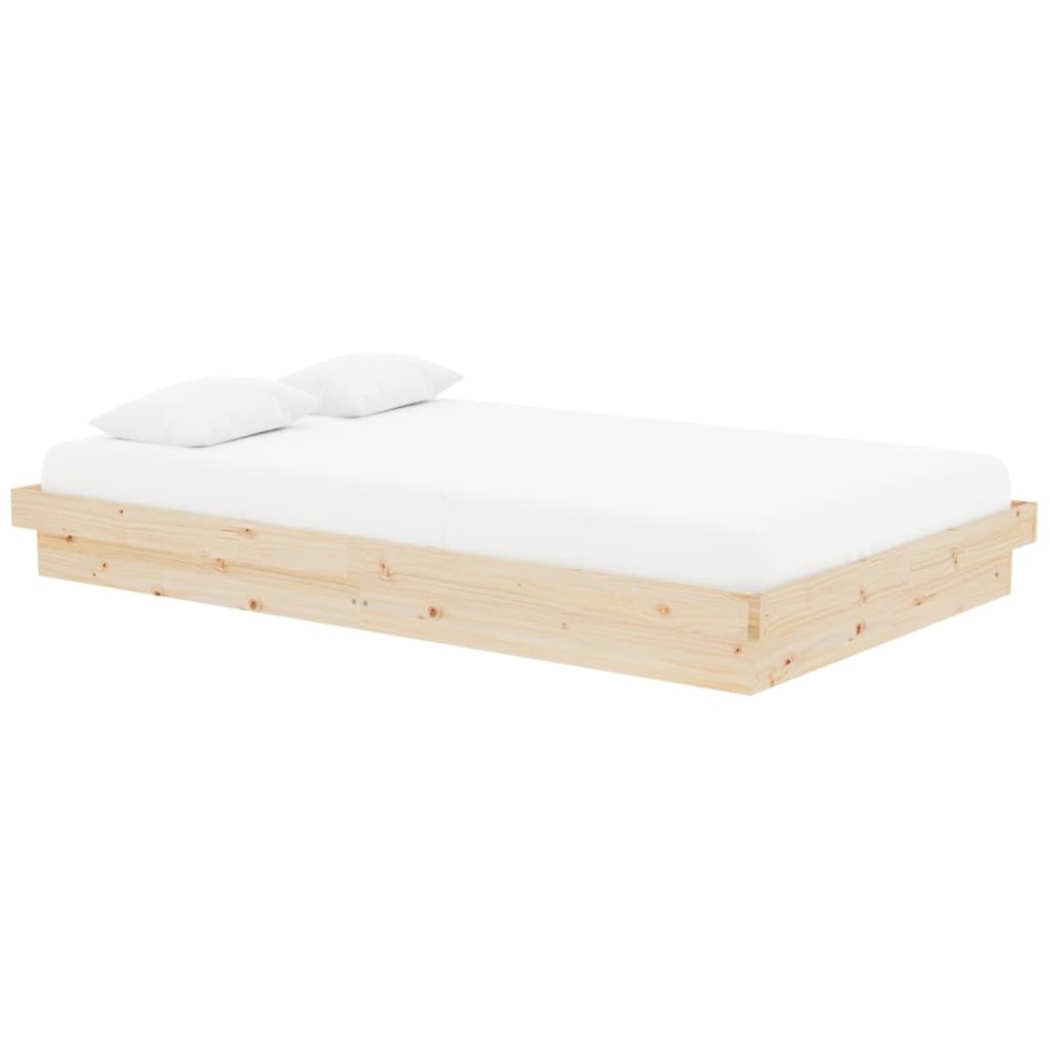 Estructura de cama madera maciza 120x200