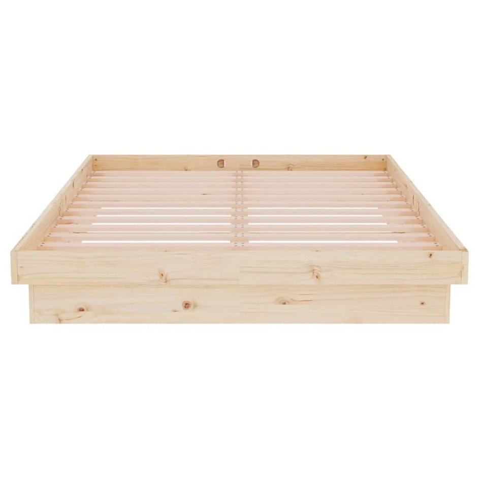 Estructura de cama madera maciza 120x200