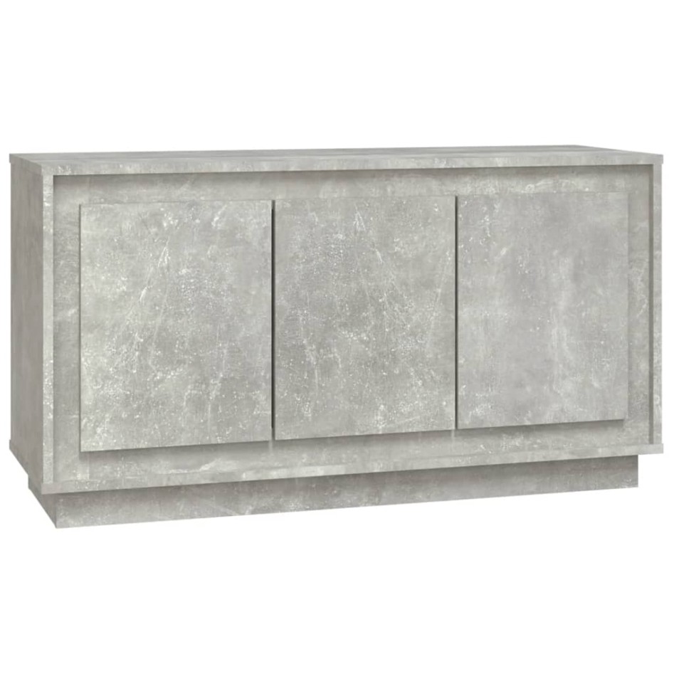 Aparador de madera contrachapada gris hormigón 102x35x55