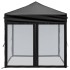 Carpa para fiestas plegable con paredes laterales negro 2x2