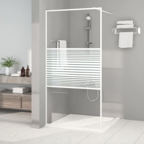 Mampara de ducha vidrio ESG transparente blanco 100x195