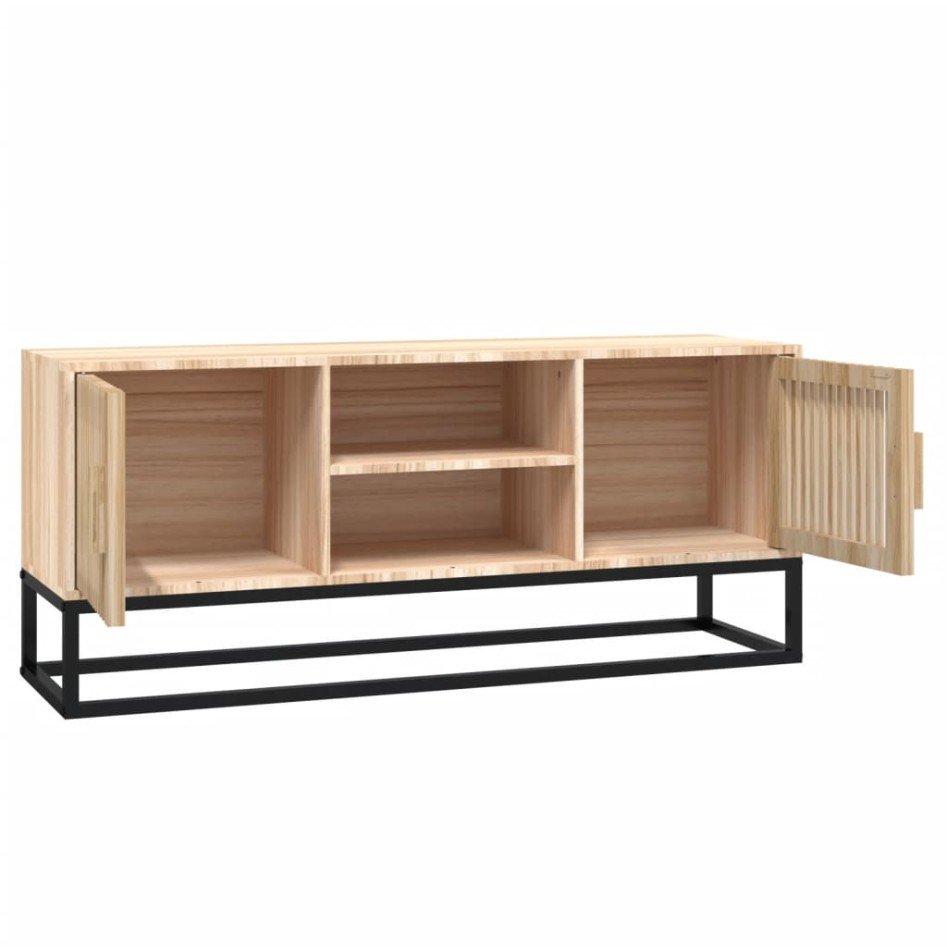 Mueble de TV hierro y madera contrachapada 105x30x45