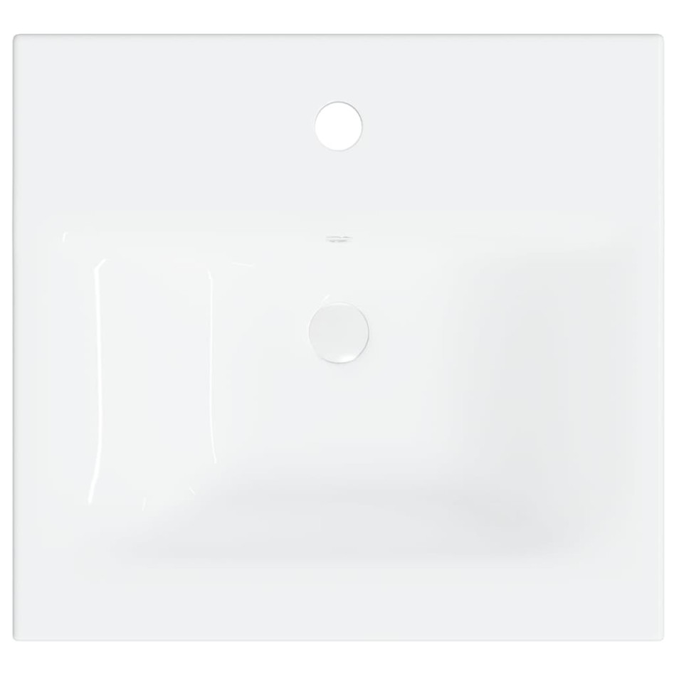 Juego de muebles de baño madera de ingeniería blanco