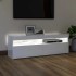 Mueble de TV con luces LED blanco brillante 120x35x40