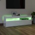Mueble de TV con luces LED blanco brillante 120x35x40