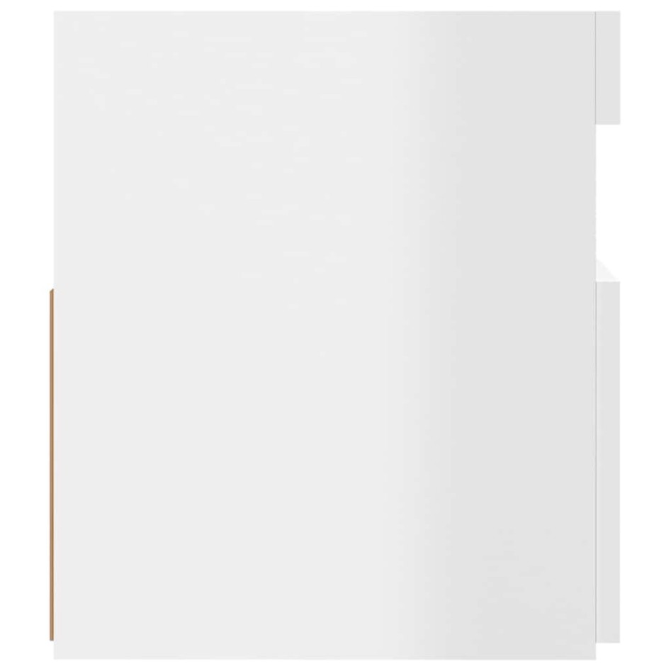 Mueble de TV con luces LED blanco brillante 120x35x40