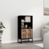 Aparador alto madera contrachapada negro 60x35x125