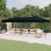 Carpa para fiestas plegable negro 3x6 m
