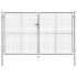 Puerta de jardín de acero galvanizado plateado 306x200