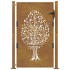Puerta de jardín acero corten diseño árbol 105x155