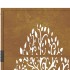 Puerta de jardín acero corten diseño árbol 105x155