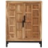 Aparador de madera maciza de acacia marrón 60x35x76