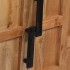 Aparador de madera maciza de acacia marrón 60x35x76