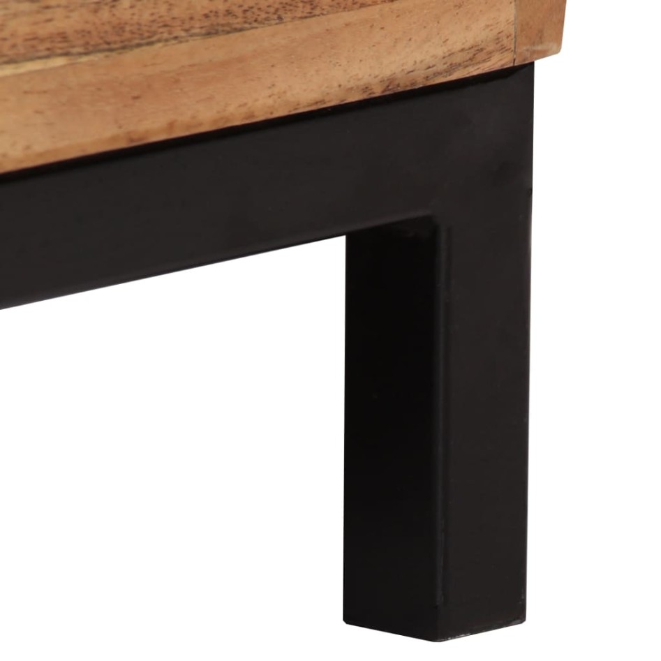 Aparador de madera maciza de acacia marrón 60x35x76