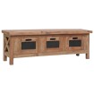 Mueble de TV con 3 cajones madera maciza de caoba 120x30x40 cm