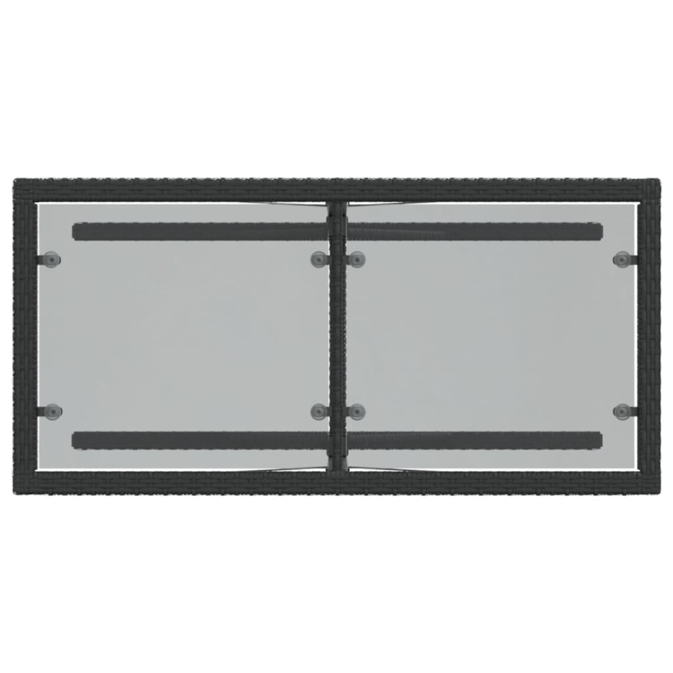 Mesita y sillas con cojines 3 piezas ratán sintético