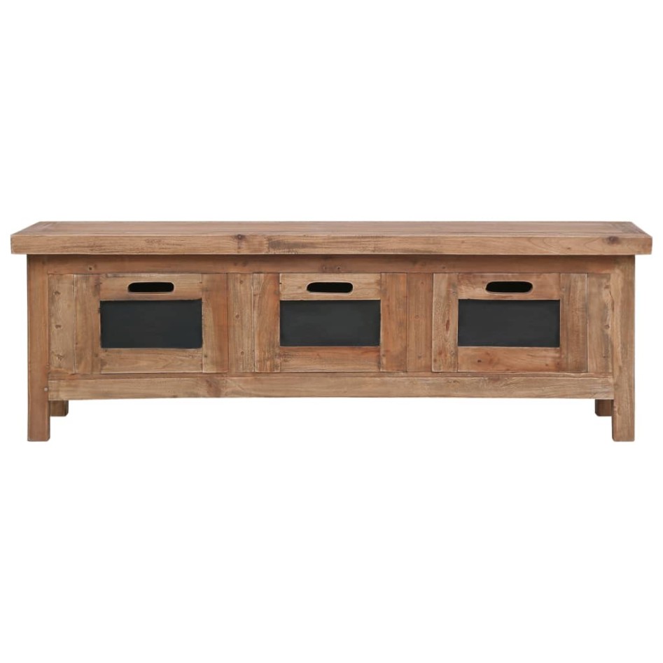Mueble de TV con 3 cajones madera maciza de caoba 120x30x40