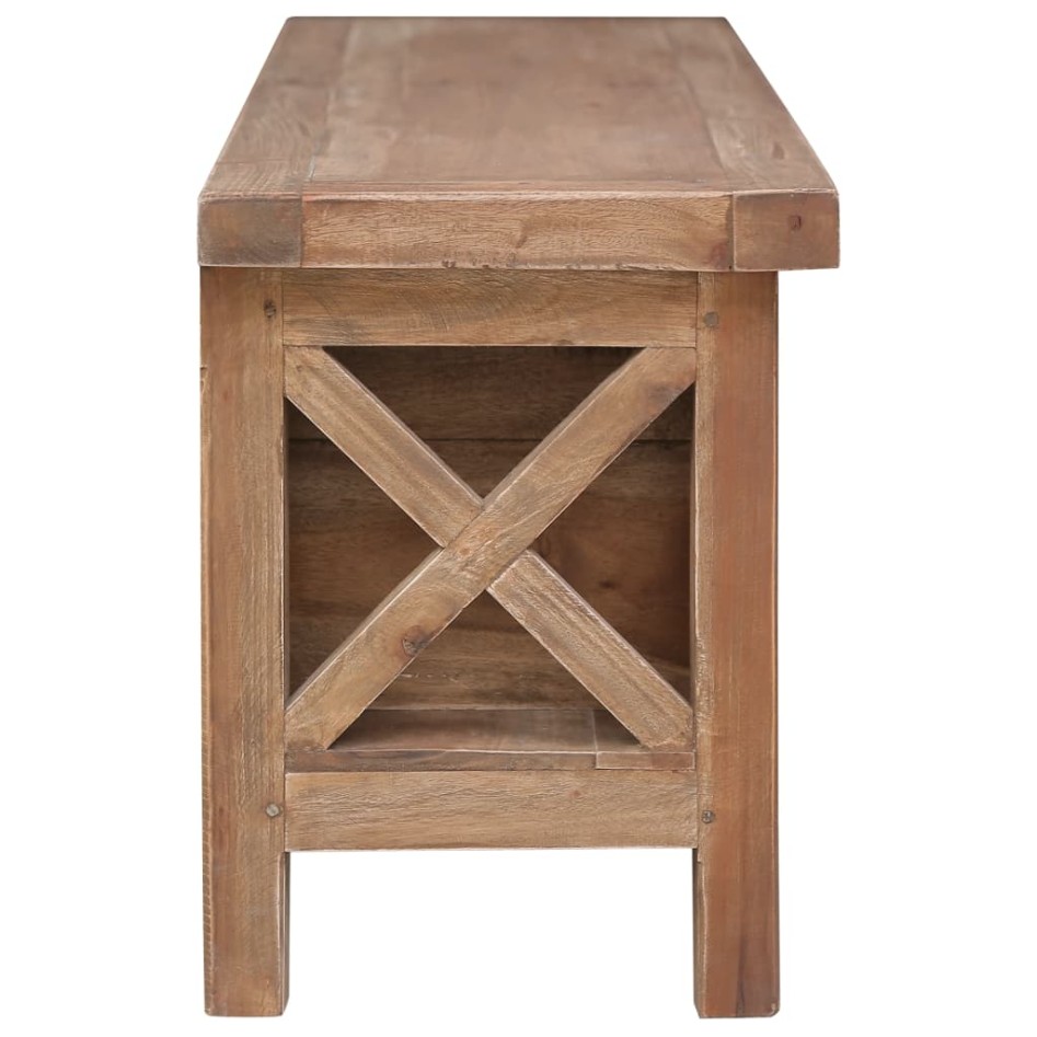 Mueble de TV con 3 cajones madera maciza de caoba 120x30x40