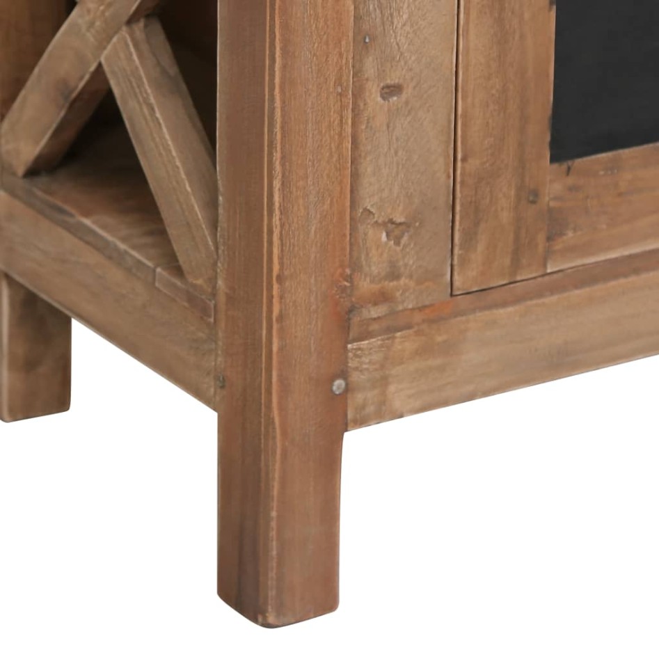 Mueble de TV con 3 cajones madera maciza de caoba 120x30x40