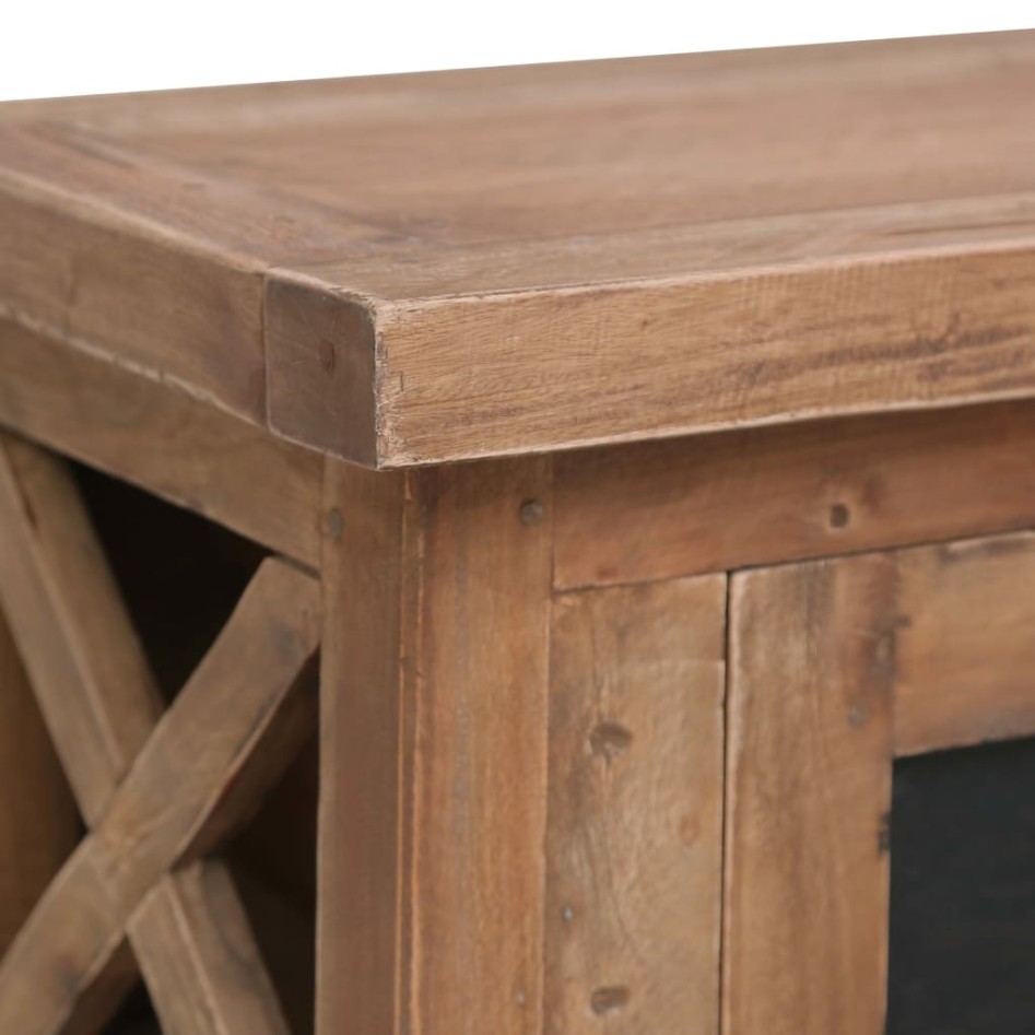 Mueble de TV con 3 cajones madera maciza de caoba 120x30x40