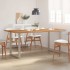 Mesa de comedor de madera maciza de acacia 180x90x76