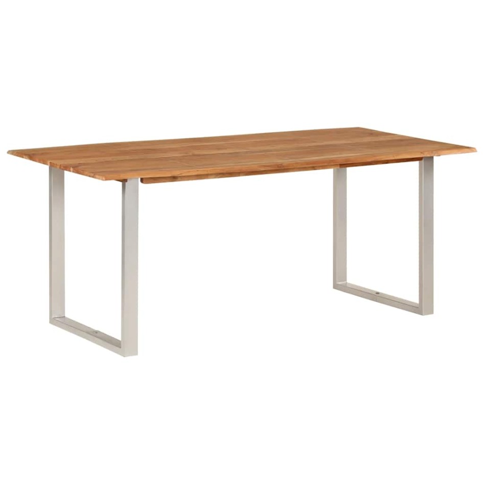 Mesa de comedor de madera maciza de acacia 180x90x76