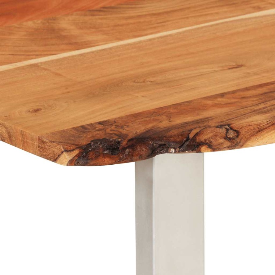 Mesa de comedor de madera maciza de acacia 180x90x76