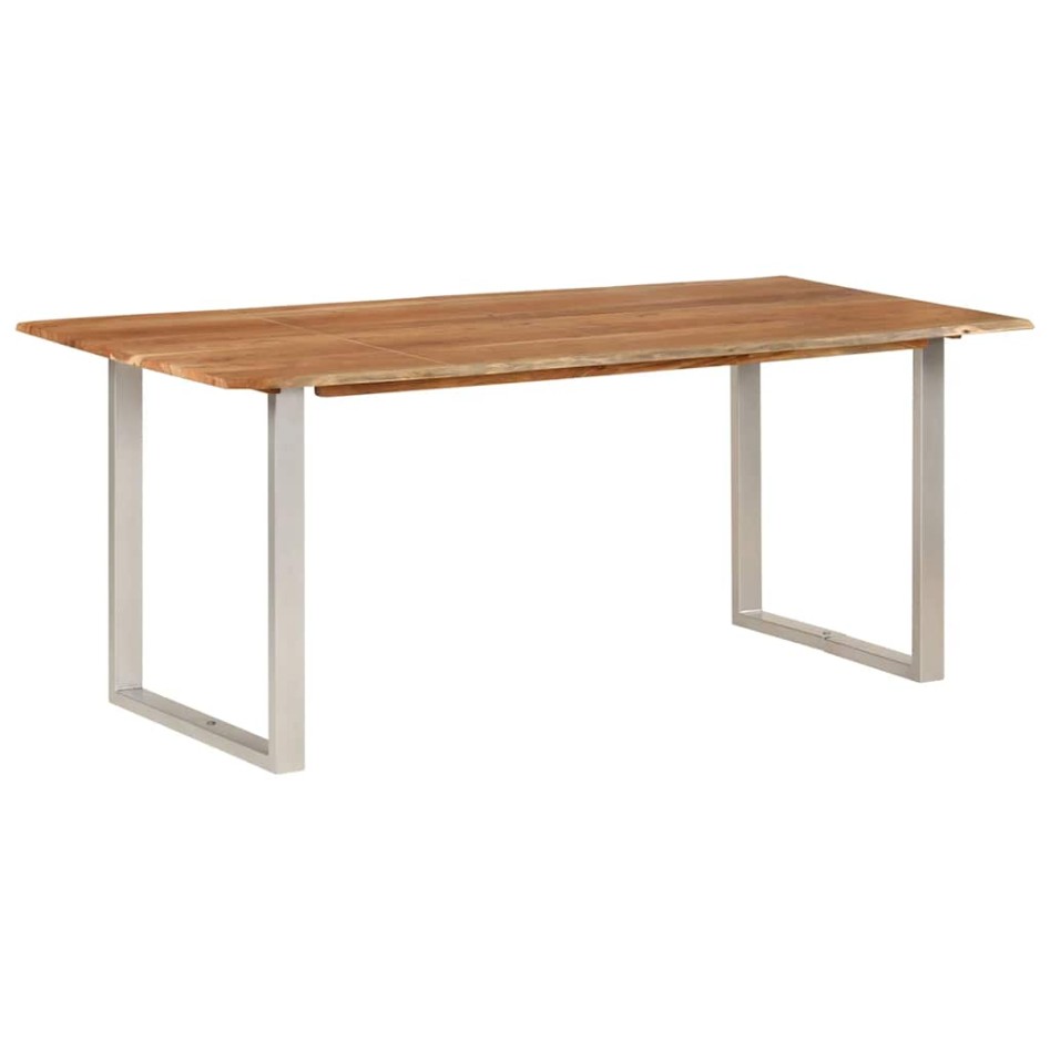 Mesa de comedor de madera maciza de acacia 180x90x76