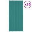 Panel para tejado acero galvanizado verde 36 unidades 100x45 cm