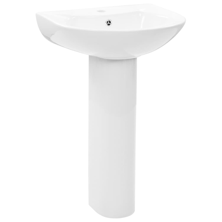 Lavabo de pie de cerámica blanco 520x440x190