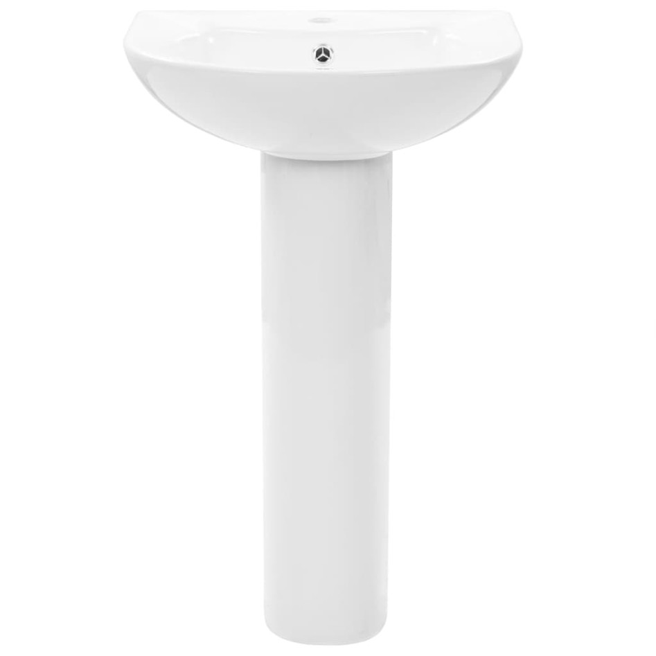 Lavabo de pie de cerámica blanco 520x440x190