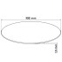 Tablero de mesa de cristal templado redondo 900