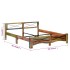 Estructura de cama de madera maciza reciclada 180x200