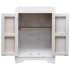Mesita de noche madera de Paulownia blanco 38x28x52