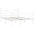 Estructura de cama con somier metal blanco 180x200