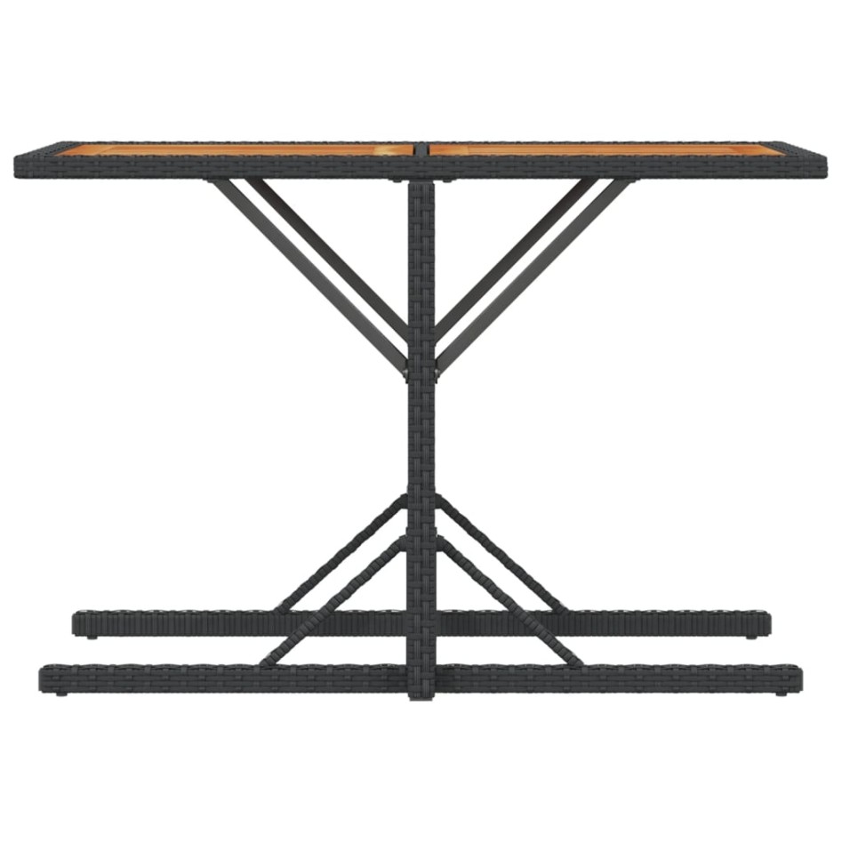 Mesita y sillas con cojines 3 piezas ratán sintético