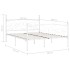 Estructura de cama con somier metal blanco 180x200